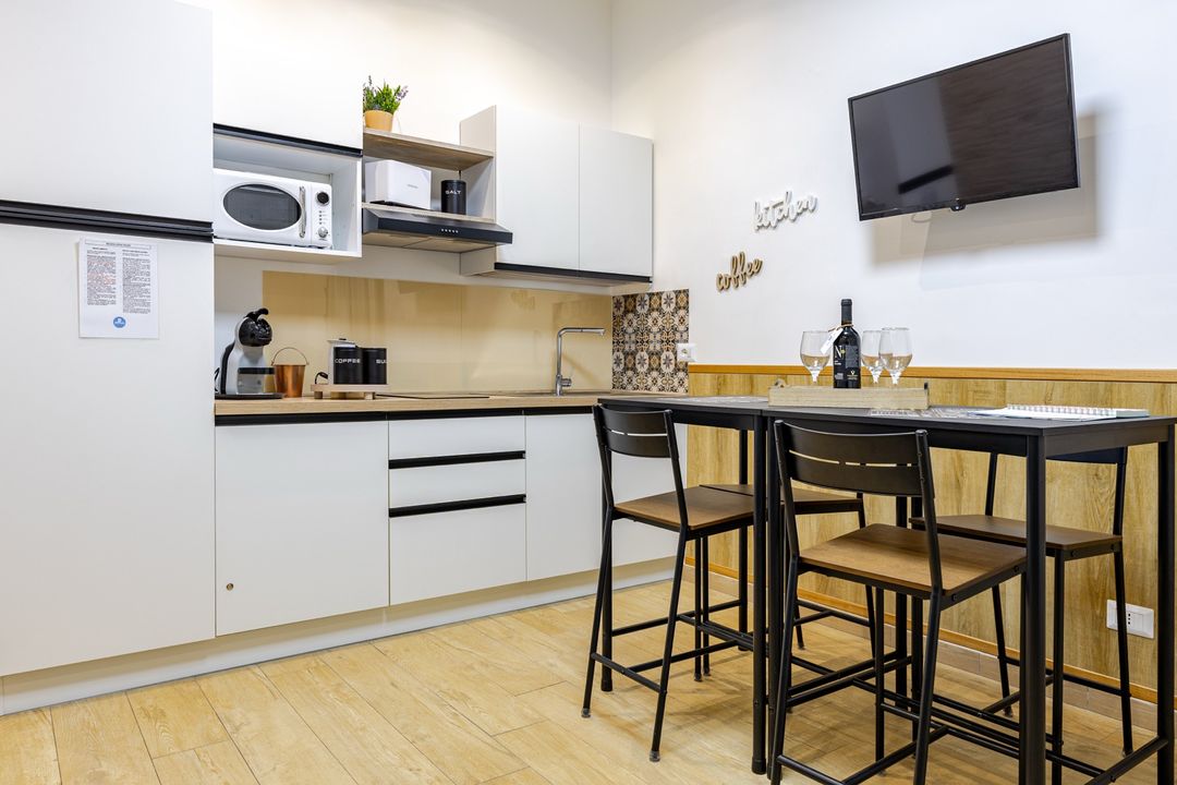 Cucina dell'appartamento Luna